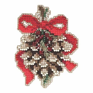Cross stitch with beads