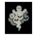 Halloween Beaded Ghost Pin